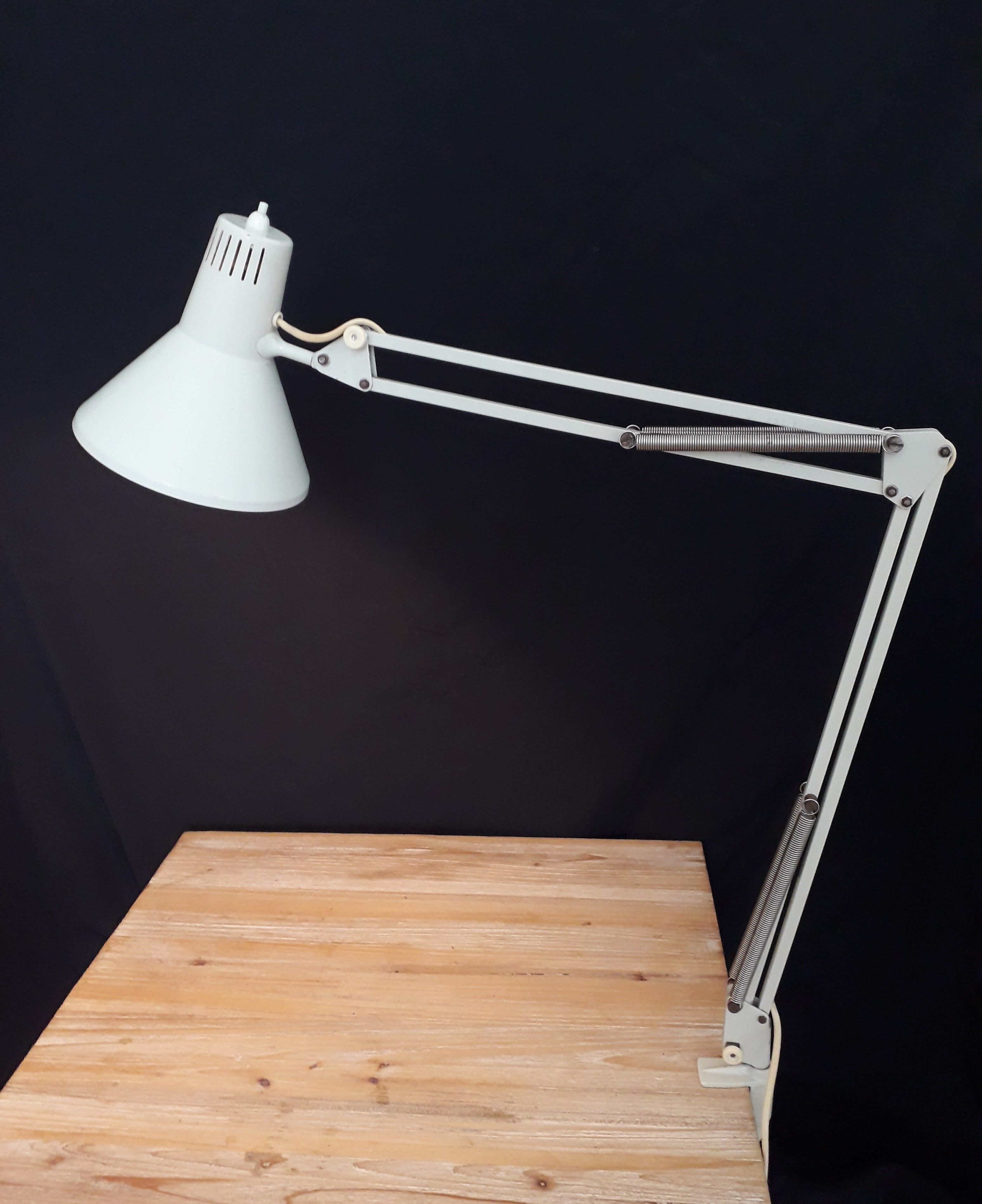 Architect's articulated lamp - 2 arms - Beige lacquered metal - 1960