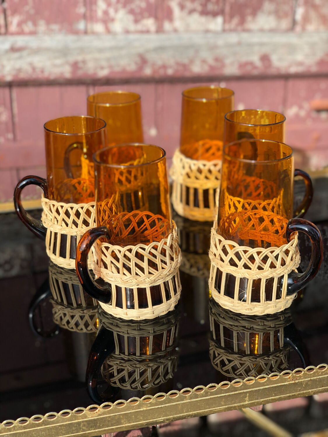 Verre  chope à orangeade années 60