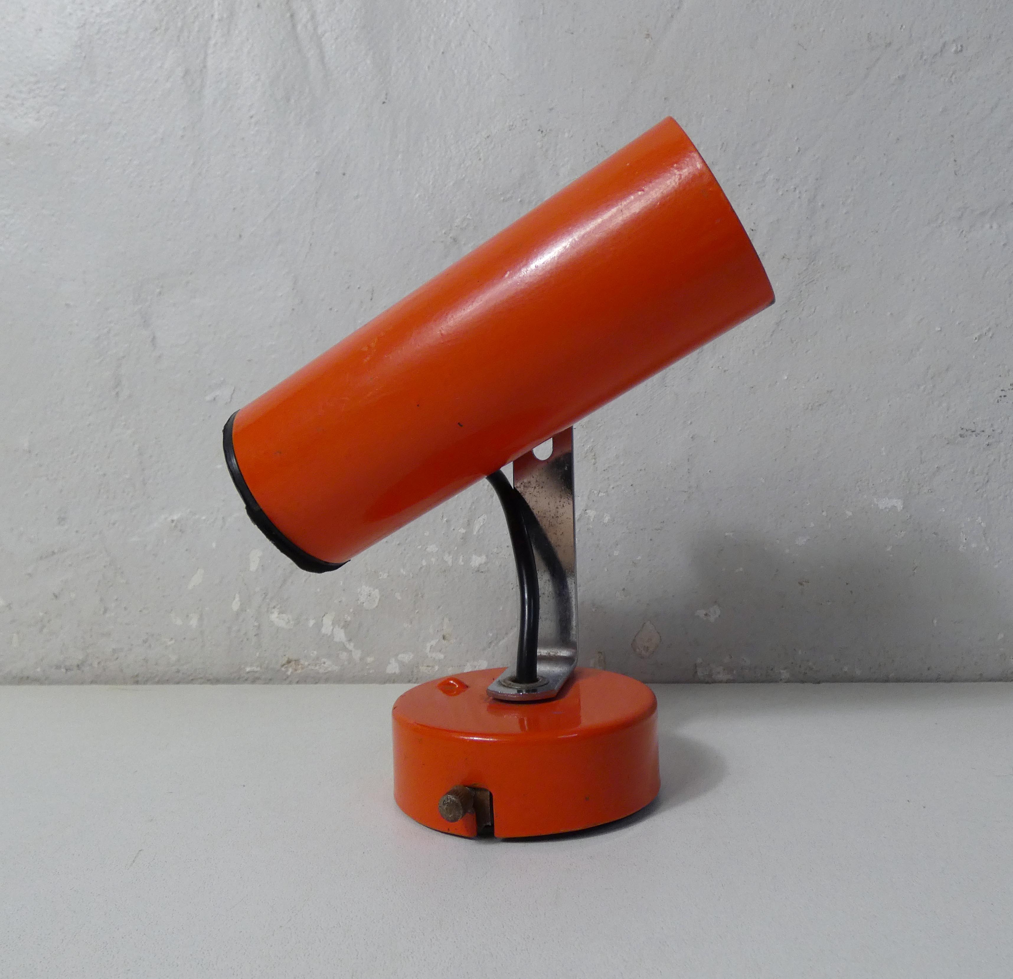 Adjustable wall lamp spot Orange Space Age