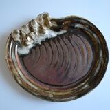 Flamed stoneware dish