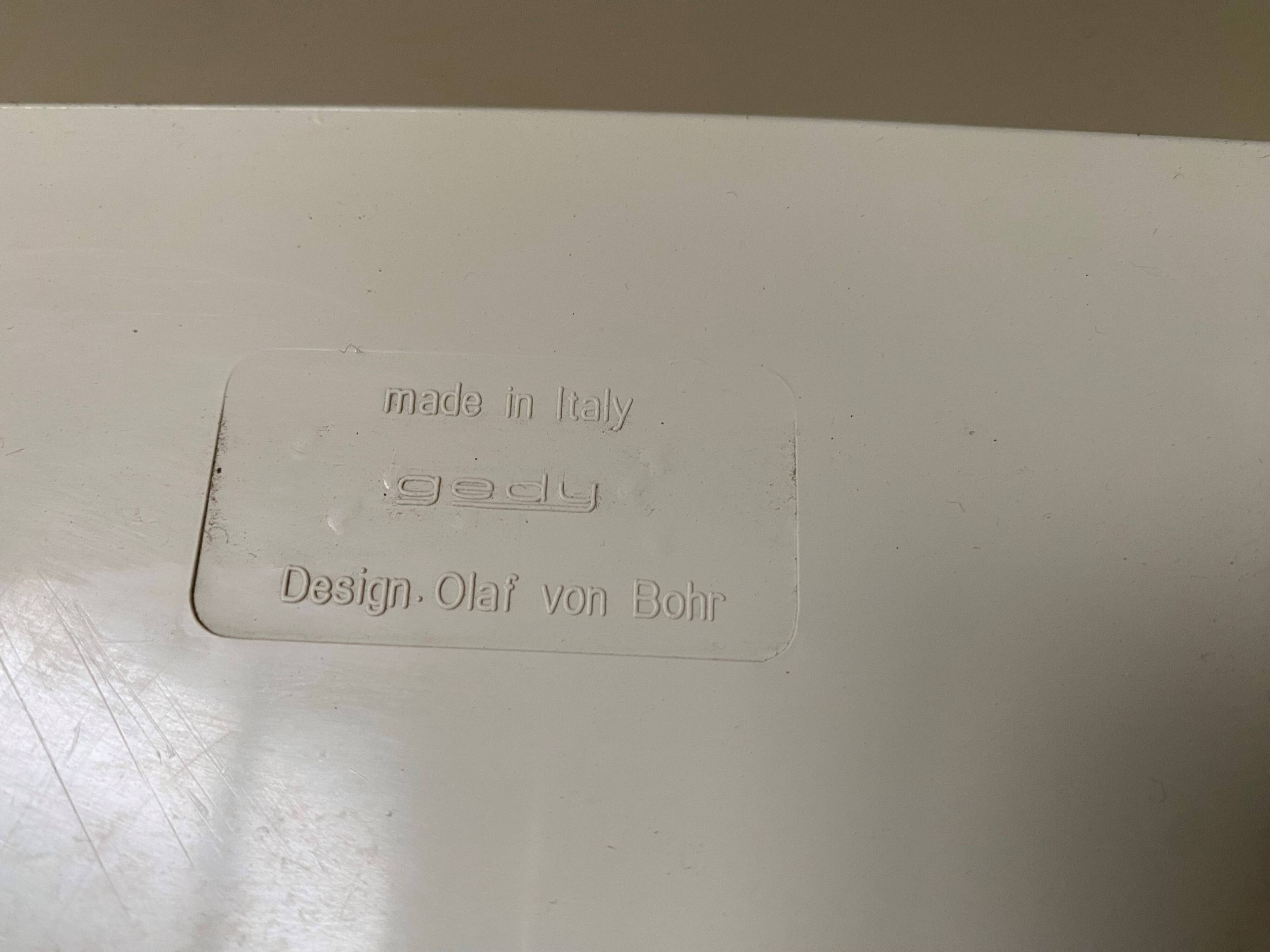 White Gedy stool by Olaf von Bohr, 1970s