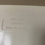 Tabouret blanc gedy par Olaf von Bohr années 70