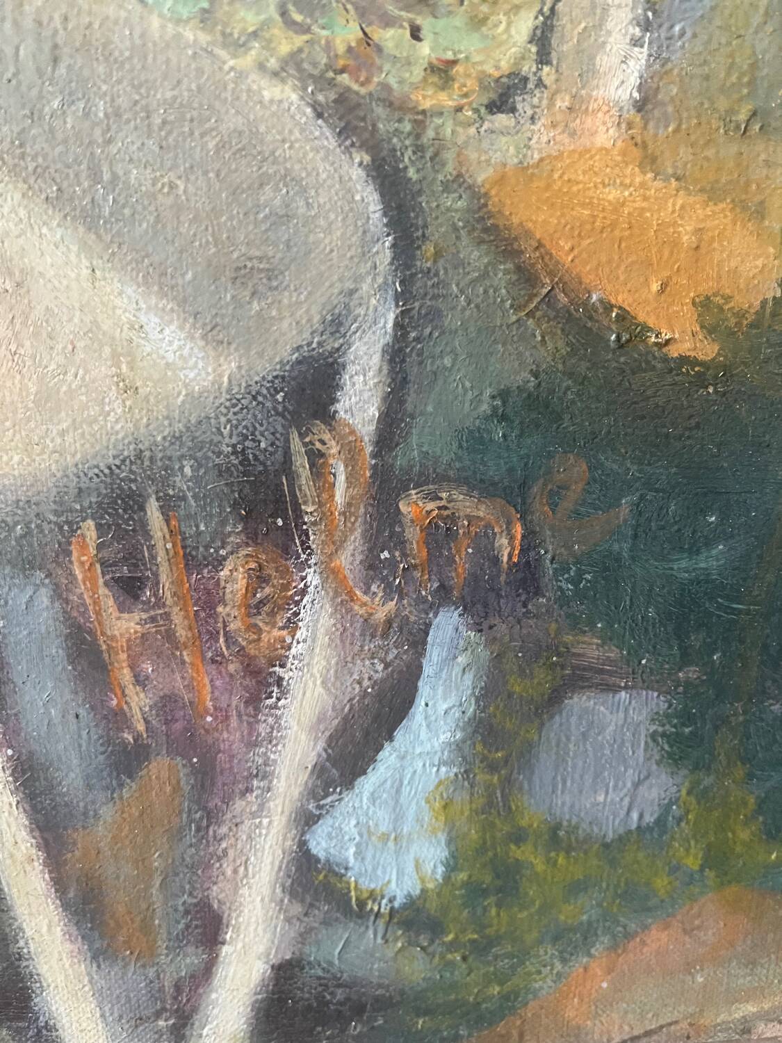 “Veranda du Midi” oil on canvas signed Helme