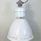 Large White Enamel Industrial Factory Lamp from Elektrosvit, 1990s