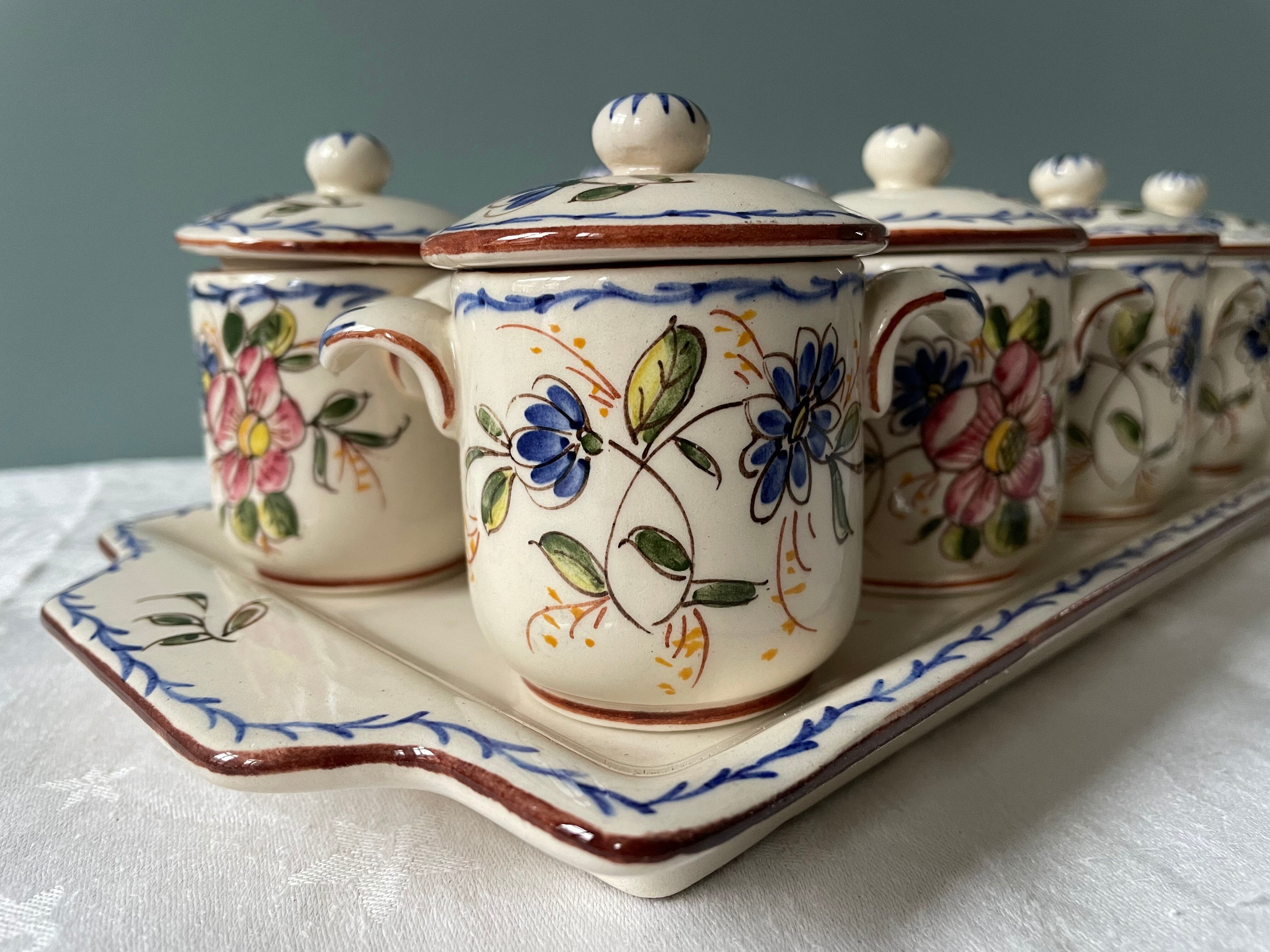 Service old cream jars