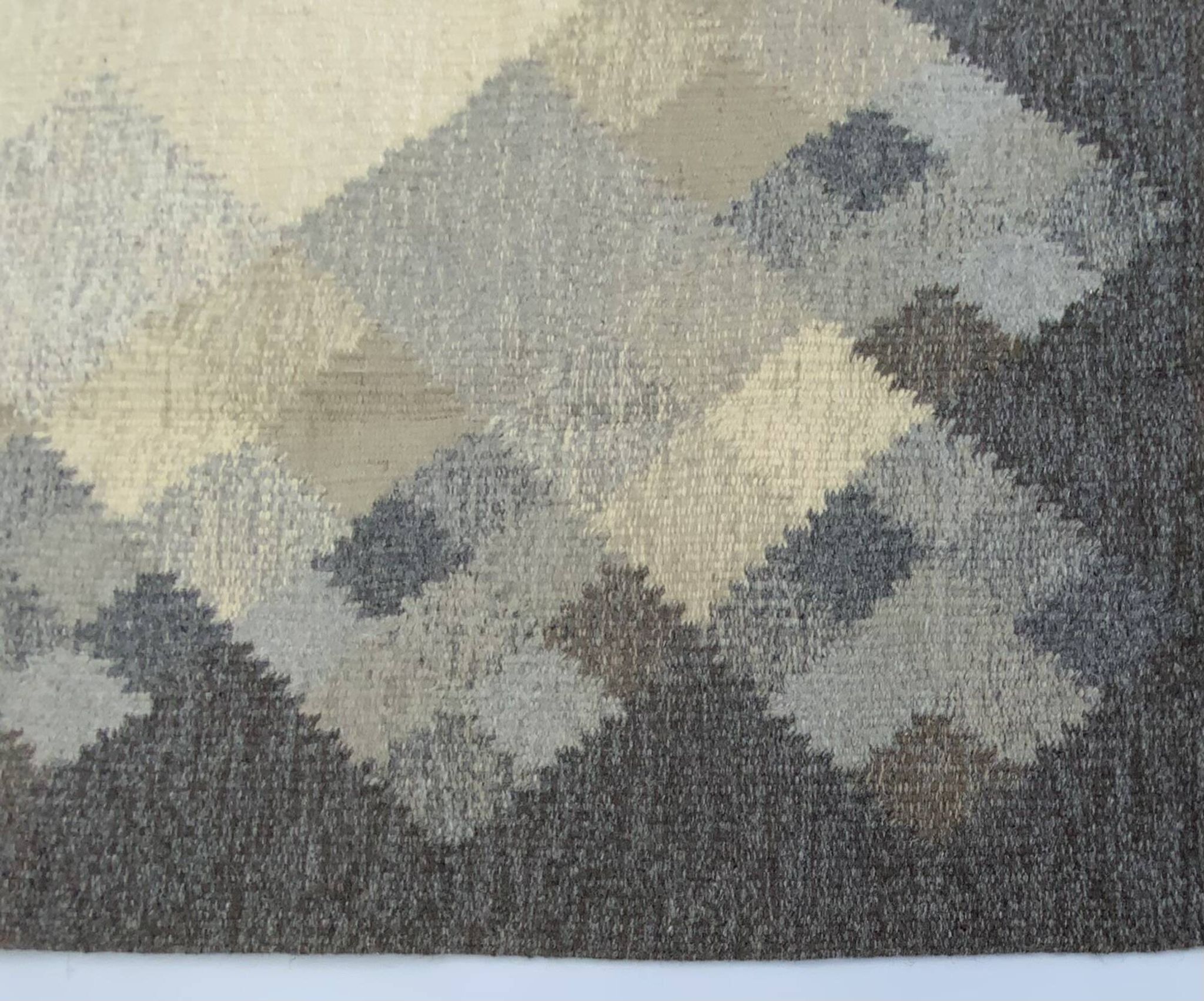 Mid-century swedish kilim röllakan rug by brita svefors for axeco 1960