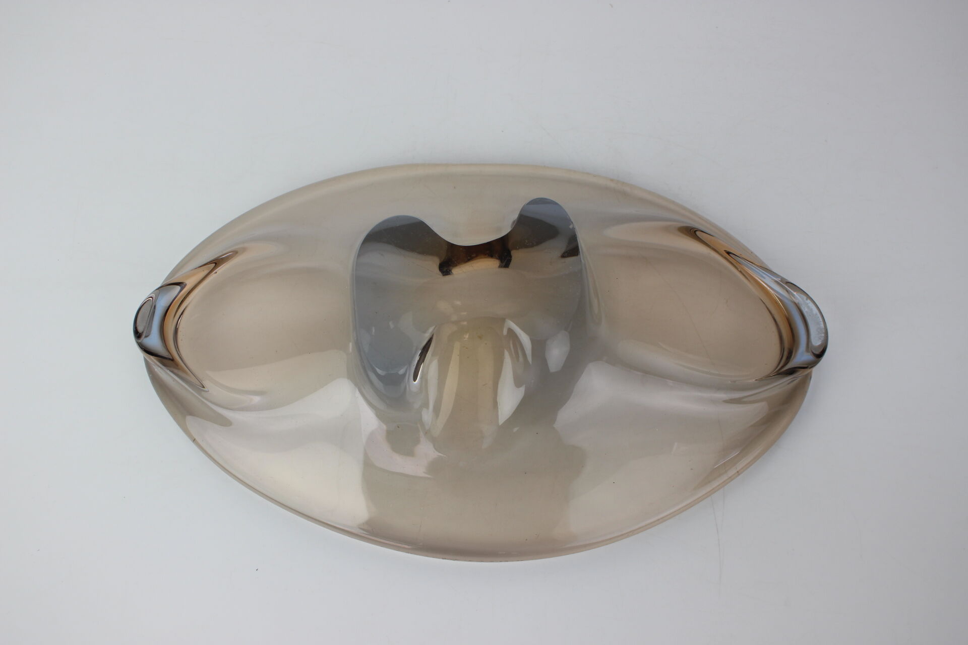 Mid-Century Art Glass Bowl by Zelezno Borske Sklo, 1960's