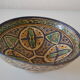 Ancient berbere ceramic dish signed north africa