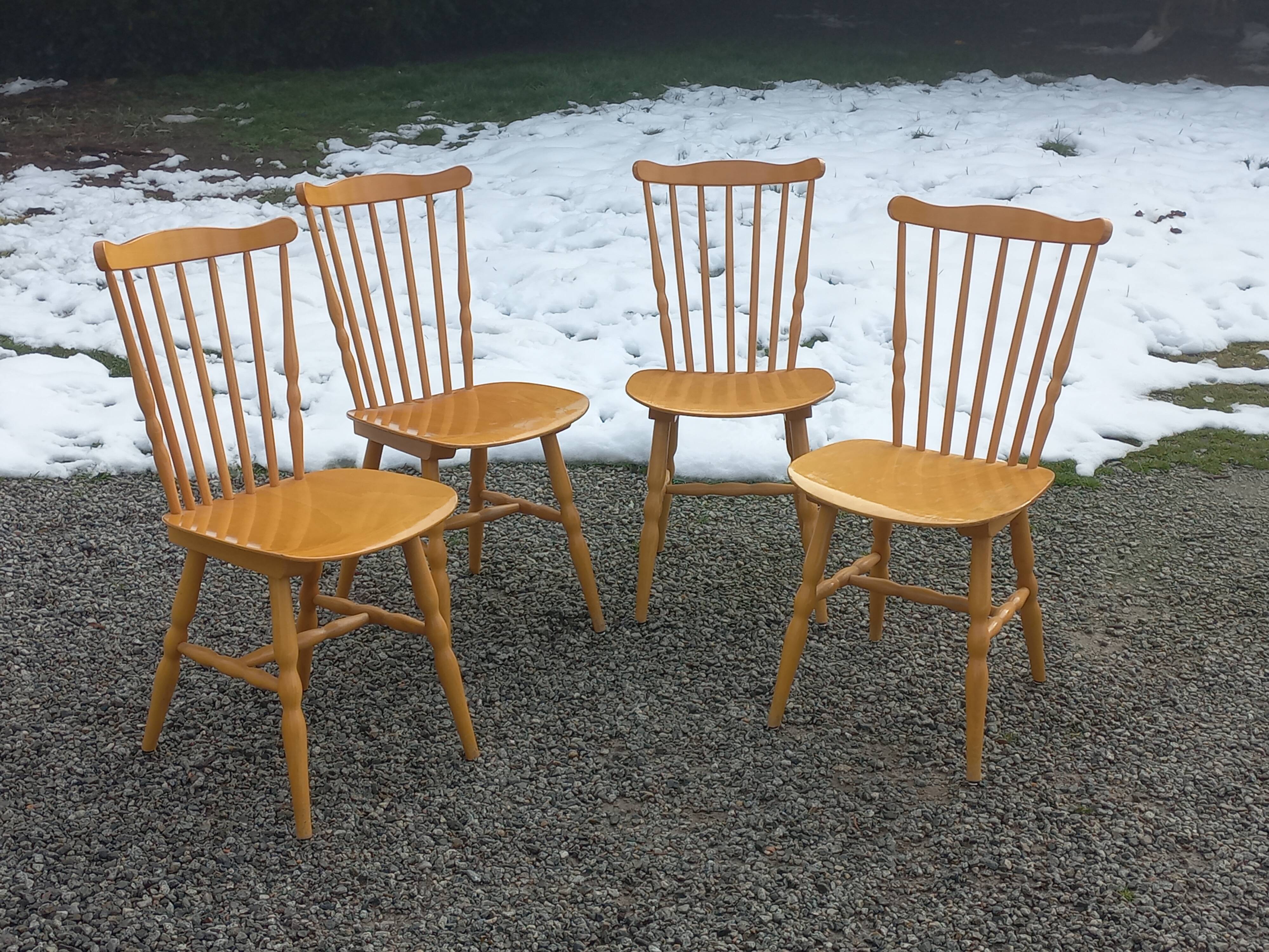 4 Baumann-branded bistro chairs