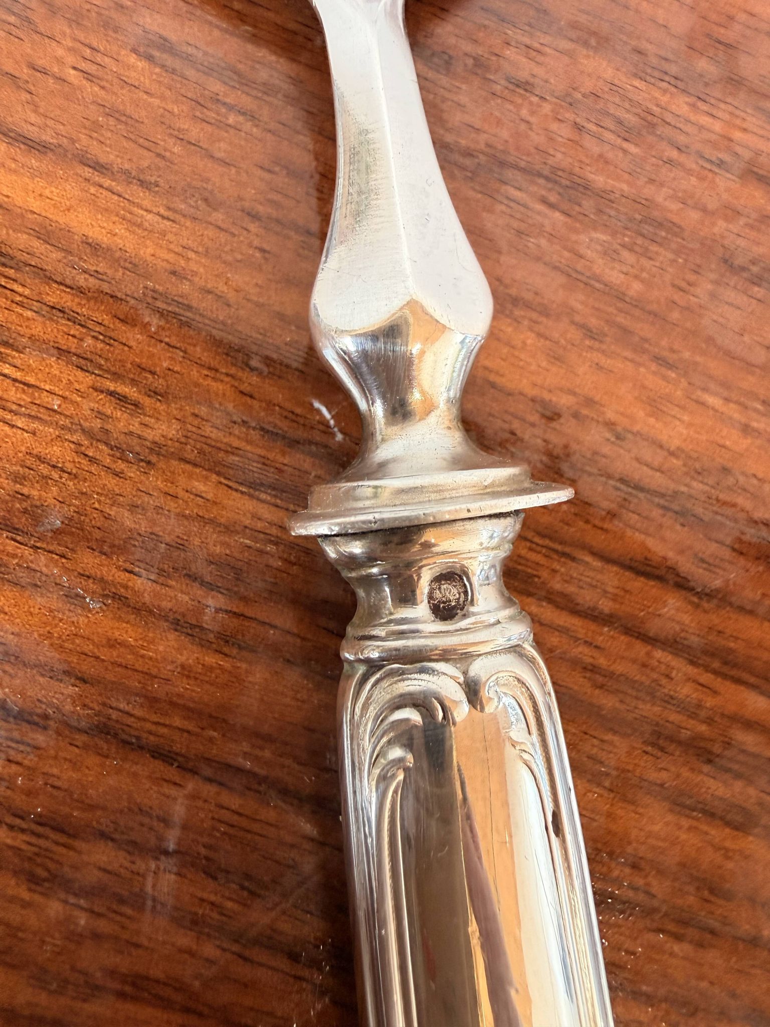 Antique Boivin fish service set in silver plate