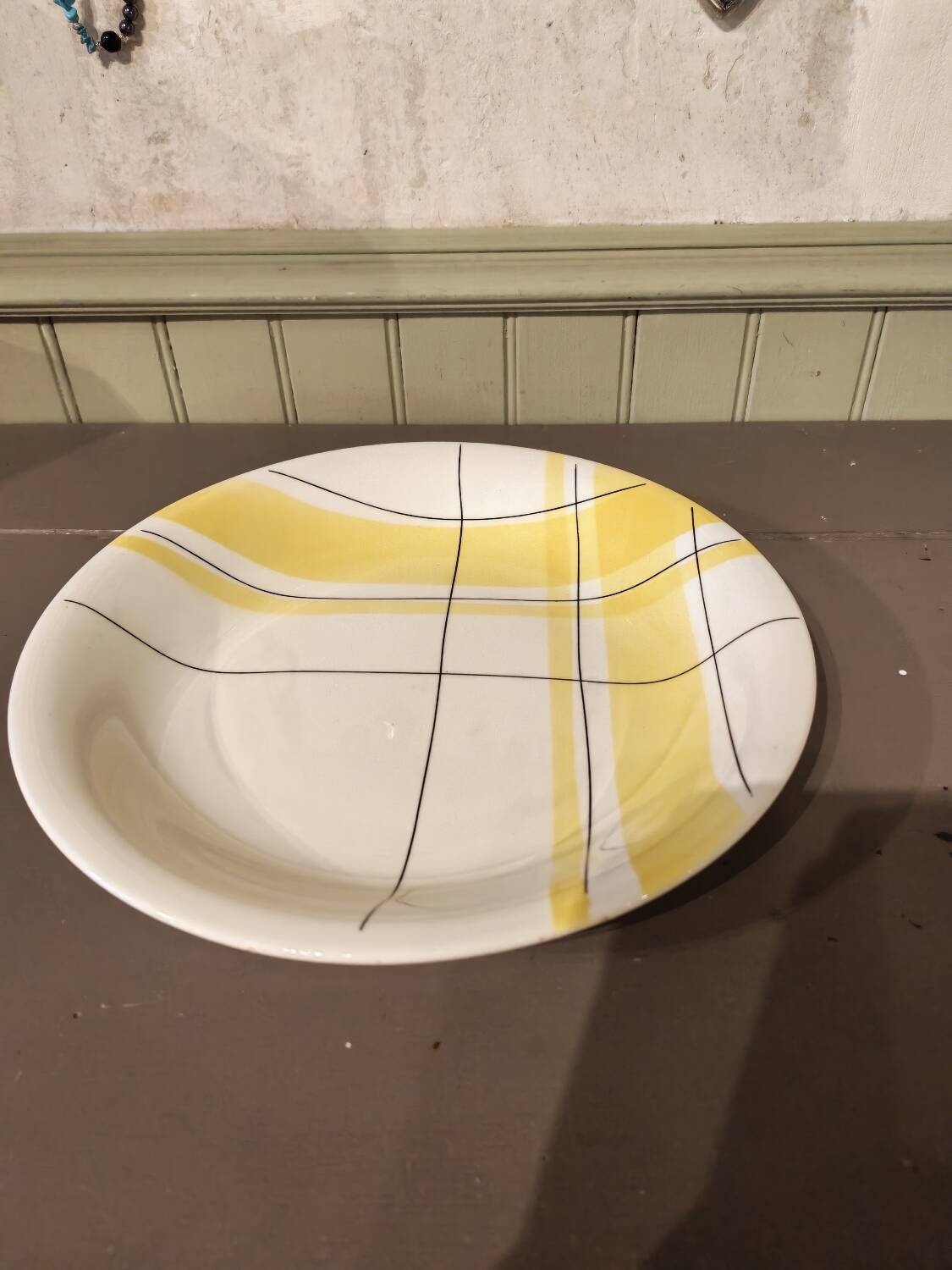 Vintage ceramic plate Salins France