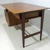 Vittorio Dassi Mid-Century Italian Teakwood Writing Desk and Chair, 1950