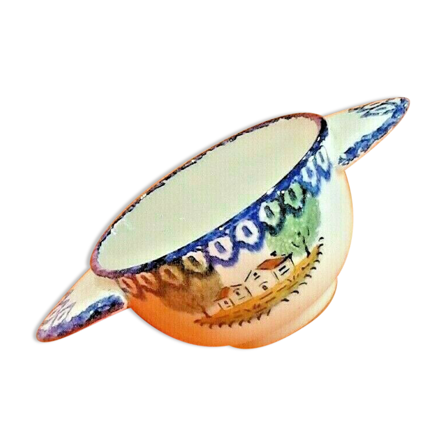 Eared bowl Earthenware of Saint-Clément Village Décor