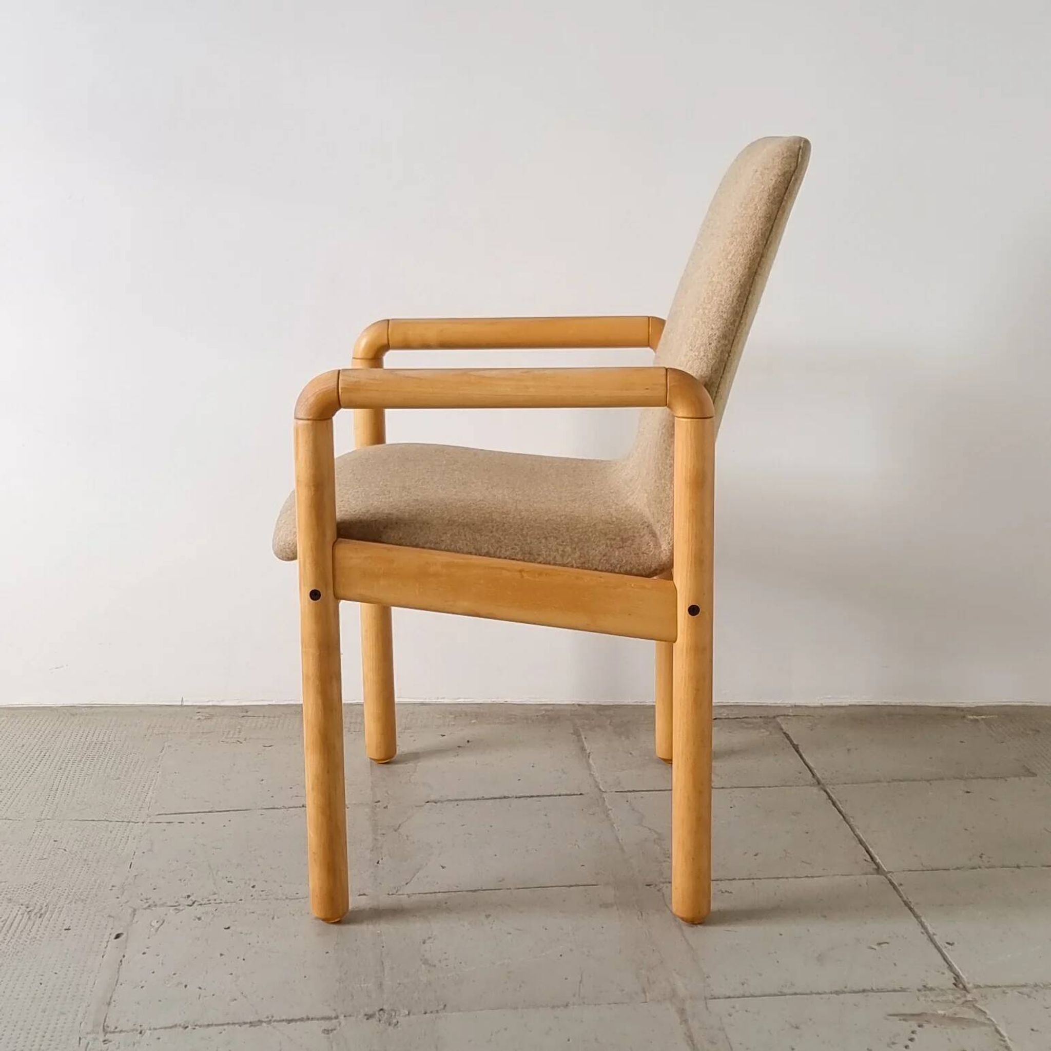 Pair of Danish armchairs in beech