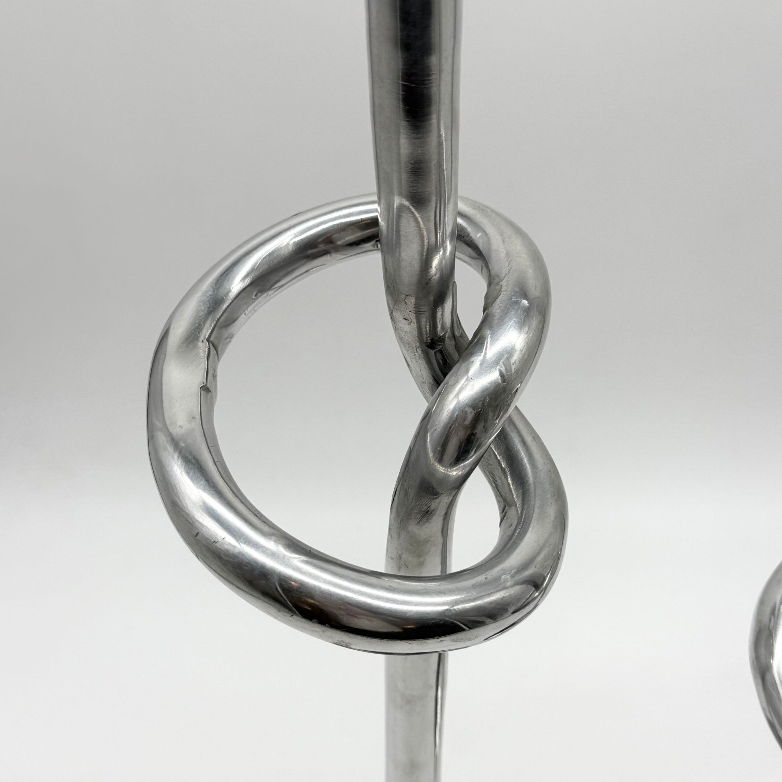 XXL "Giant Knot" candlestick pair – 1980s