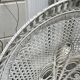 Emmanuelle armchair in white lacquered rattan