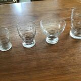 Glassware set with carafes, pitcher and bottle coasters