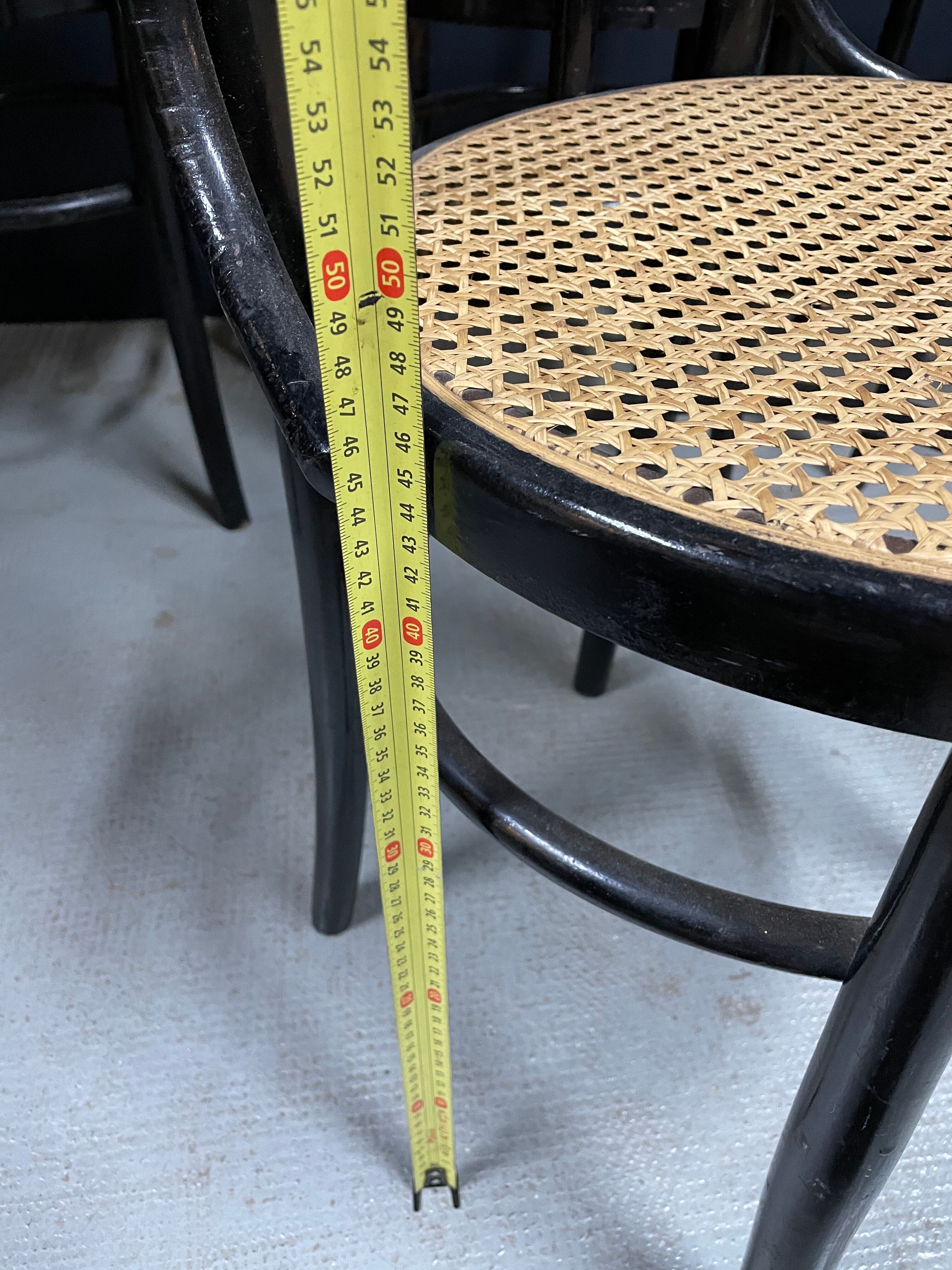 4 chairs bistro cané wood courbet