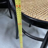 4 chairs bistro cané wood courbet