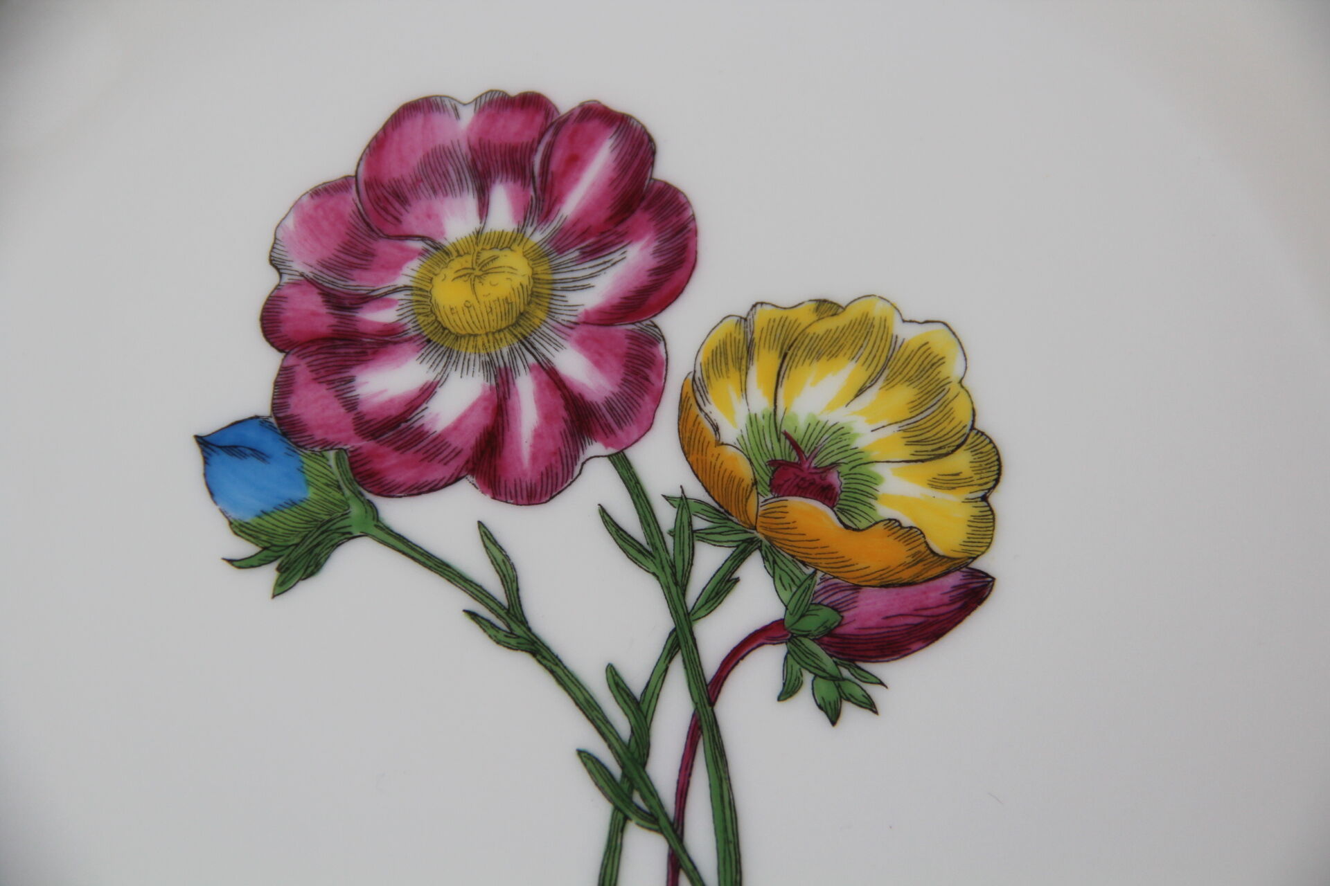 6 NBD Limoges dessert plates illuminated by hand