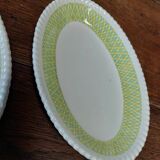 Pair of Badonviller iron earthenware dishes, Amina model