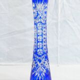 Crystal blue crystal vase from
