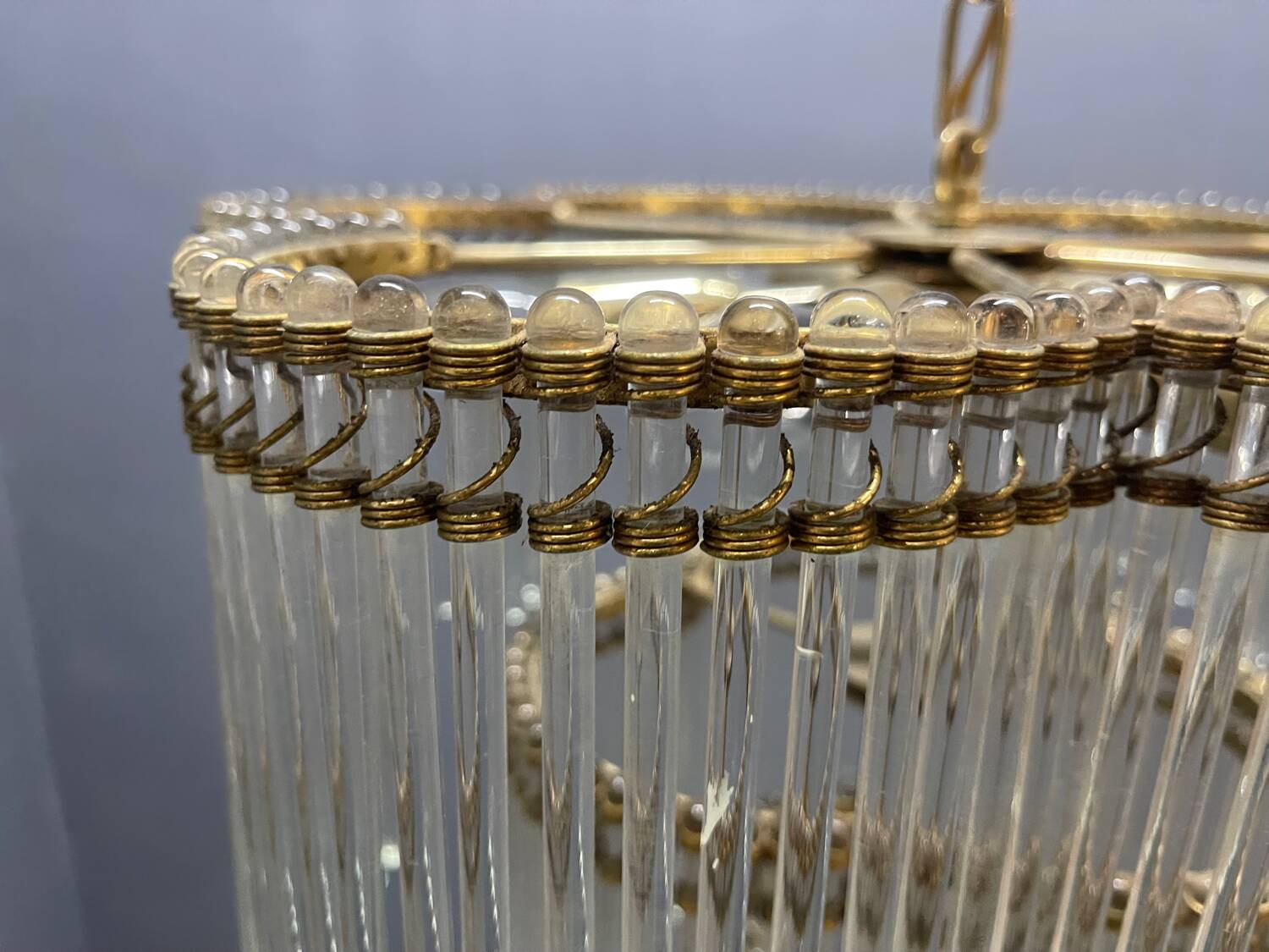 Murano Glass Rod Chandelier 1960’s 