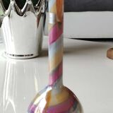 Vase ball glass of blown Art, Murano, ribbon strips