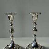 Pair of small silver candlesticks