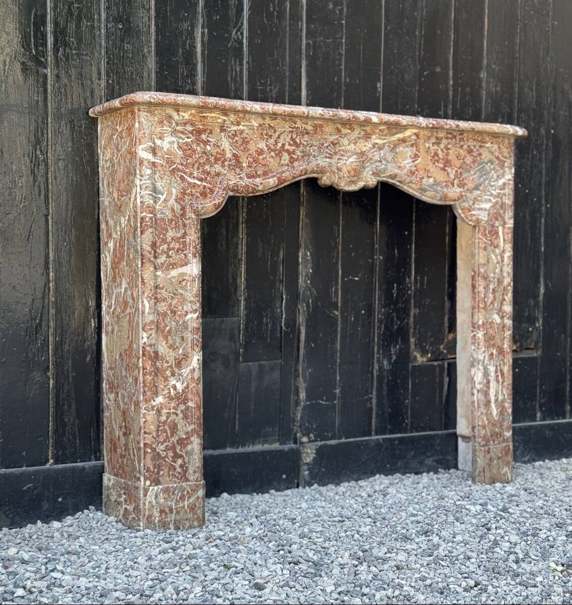Regency style fireplace in Rance marble, 19th century