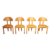 4 x chair / made in solid maple by Ansager Møbler / marked