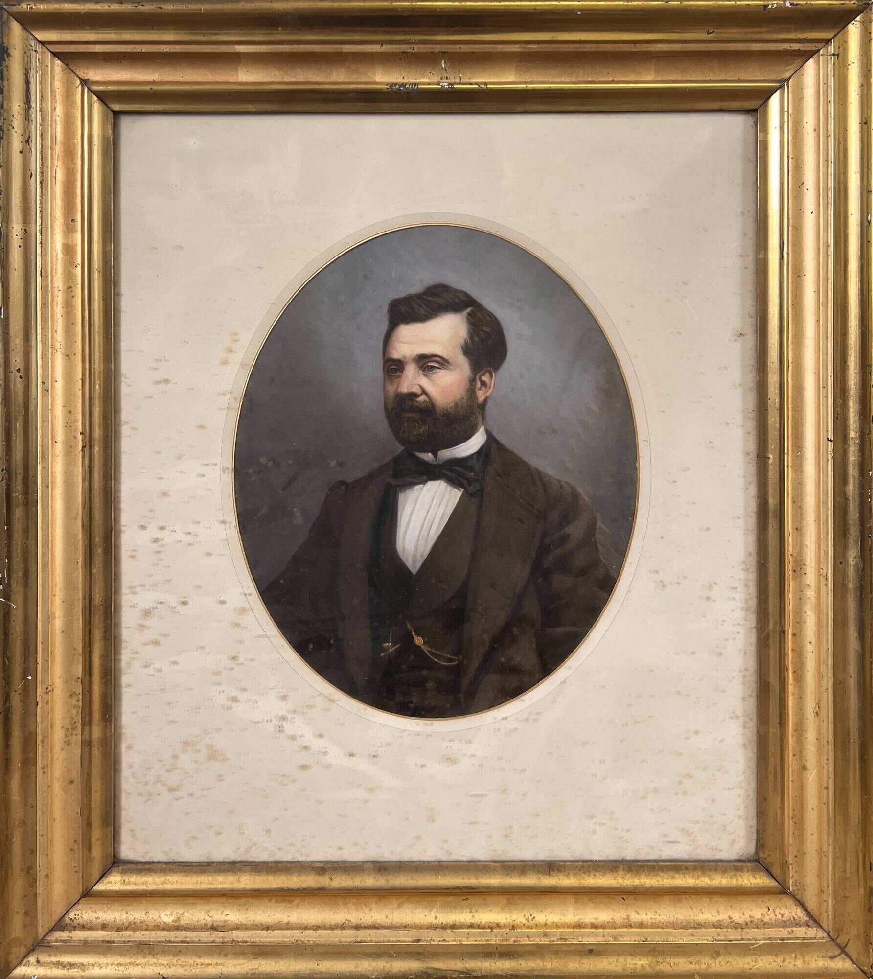 Oil on canvas of a portrait of a man