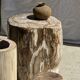 Minuscule black round pot in Indonesian terracotta H7 D7