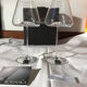 2 glasses a vin rogaska very original shape crystal handmade model armonia