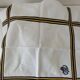 Vintage Basque tablecloth and 5 napkins in blue and yellow herringbone cotton