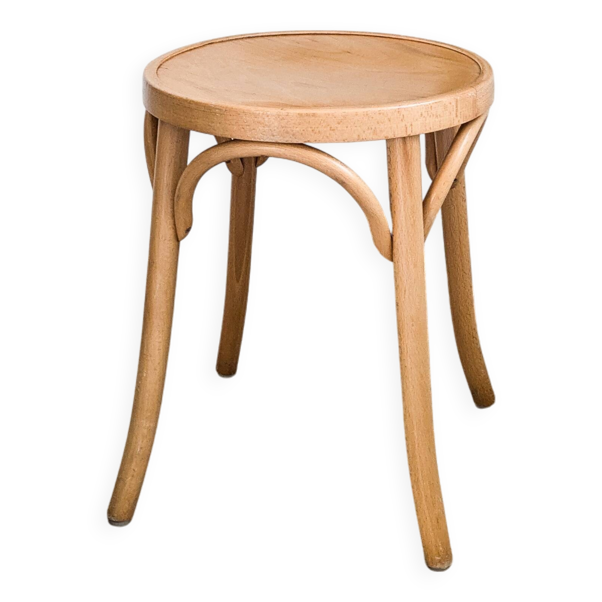 Mid Century Pouf Bois courbé Bois Pouf en bois Chevet Pouf à fleurs Skandi Scandinave D