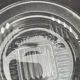 2 art deco glass ashtrays