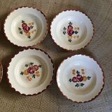 Series of 8 soup plates