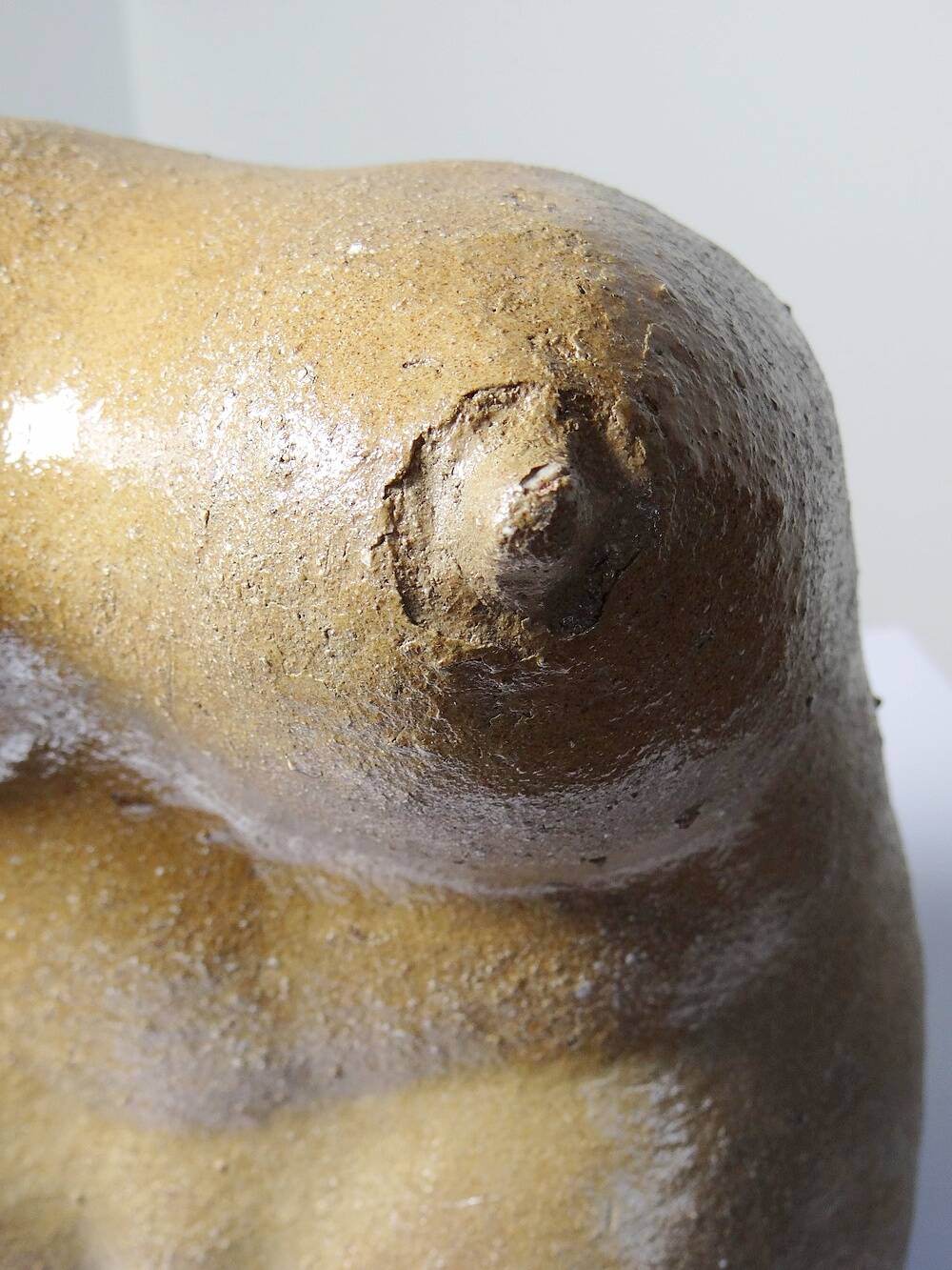 Grande Vénus sculpturale en grès, buste de femme, vintage signé, vintage 90