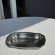 Silver metal serving dish oval rectangular high edges 30.5 x 21