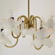Mid-century Glass Chandelier,1970's.