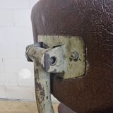 Vintage skai/metal adjustable industrial office chair (40s)