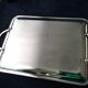Stainless steel serving tray 39.5 x 30 cm