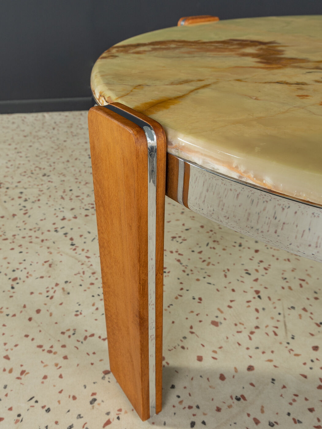 Onyx marble coffee table 70s