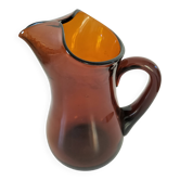 Pichet vintage verre fumé