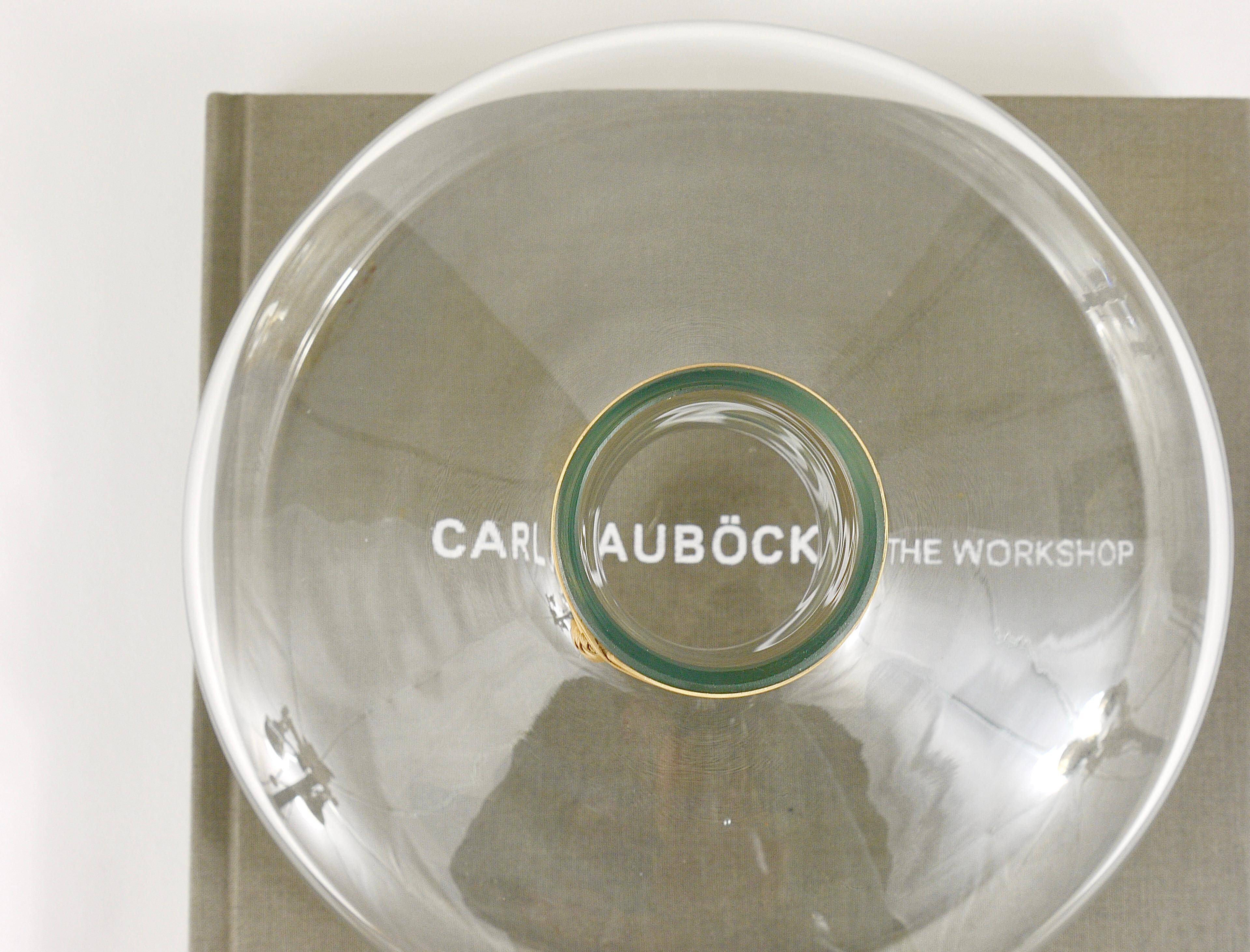 Vase or decanter by Carl Aubock with wicker top, mid-century, Austria, 1950s.