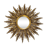 Mid century golden sunburst mirror 50cm