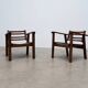 Set of two early French lounge chairs