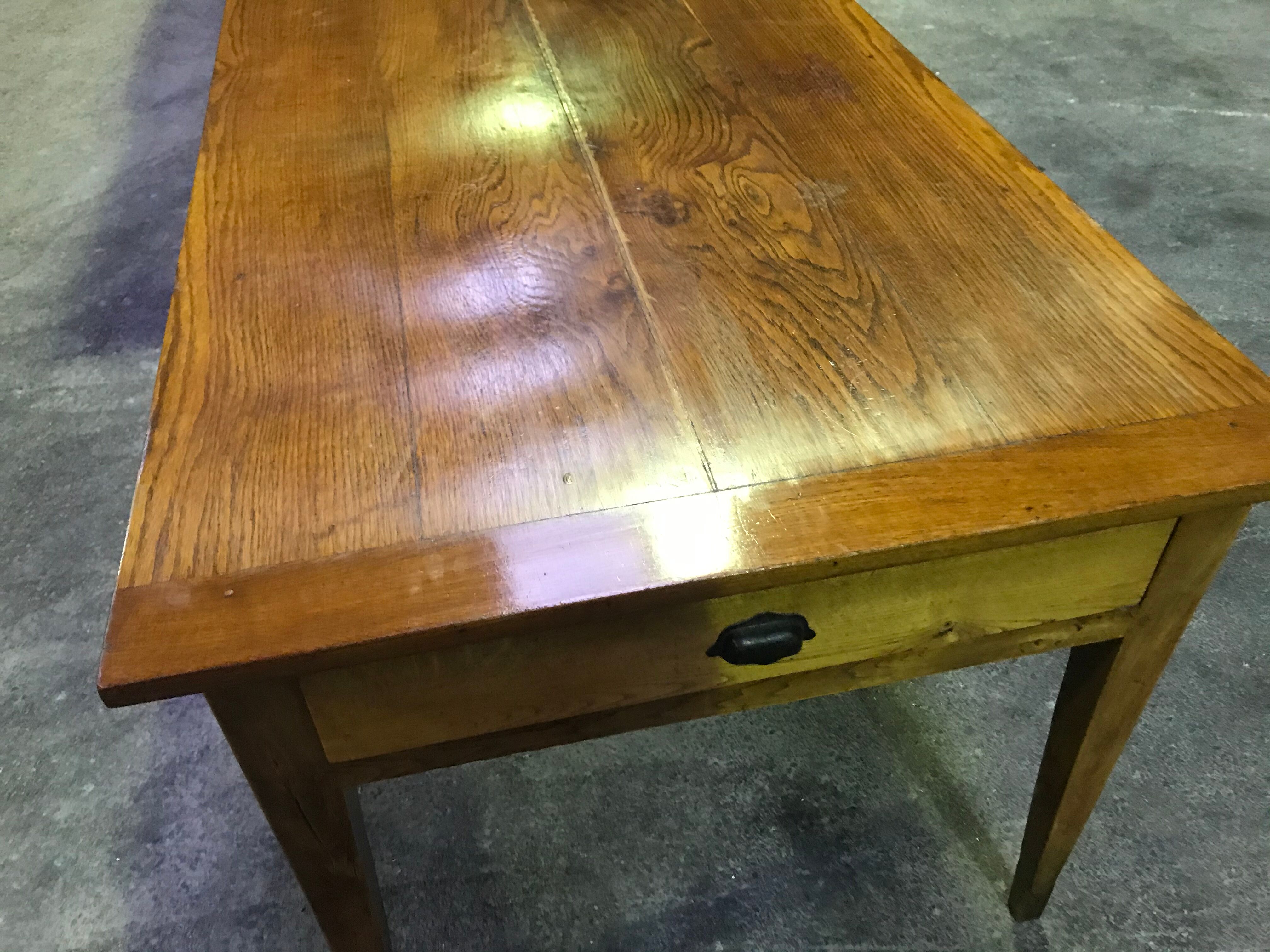 Farm table in solid oak enhanced 19th