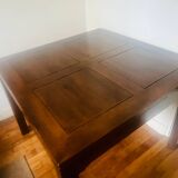 Solid wood table with extensions